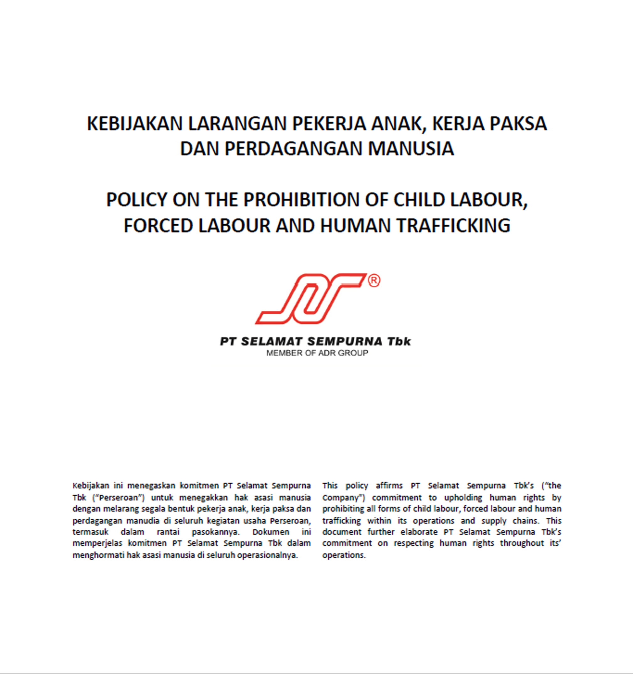 Human Labour Policy
